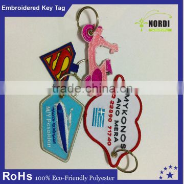 Hot selling wholesale fashion twill turbo keychain