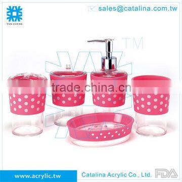 Tooth Brush, Set or Separate of Tumbler Cotton Jar Lotion Dispenser Soap Dish Acrylic Bathroom Accessory