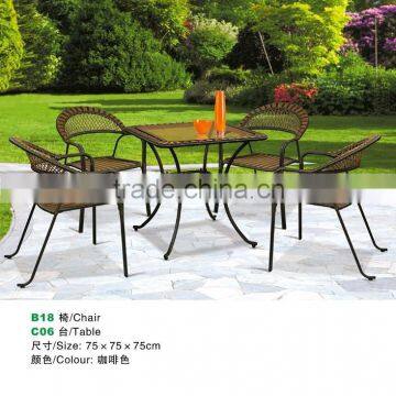 outdoor rattan chair and table sets for garden furniture