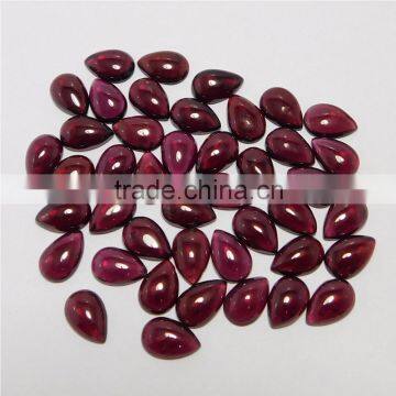 NATURAL GARNET CABOCHON GOOD COLOR & QUALITY 6X9 MM PEAR LOT