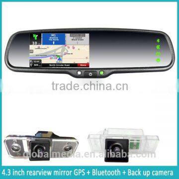 automobile parts GPS Navigation rearview mirror germid with Bluetooth Rearview Mirror Handsfree Car Kit Car