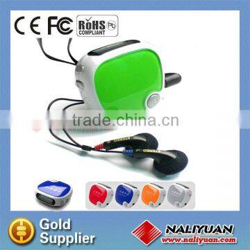Promotional FM auto scan radio with pedometer