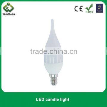 C37 led candle light 2w/3w/4w warm white E14 plastic housing