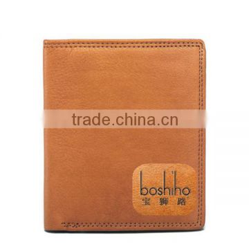 Boshiho Hand Made Leather Card Wallet with Pocket Coin Wallets