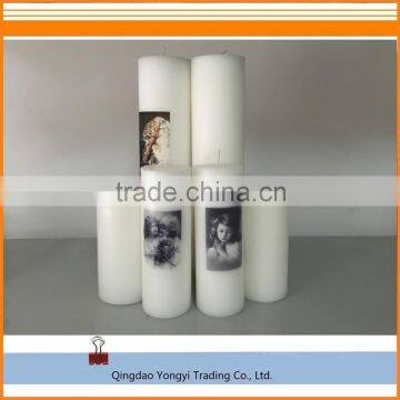 Pillar Candle with the photo of lovely kids; customized photo on pillar candle; romantic art candle