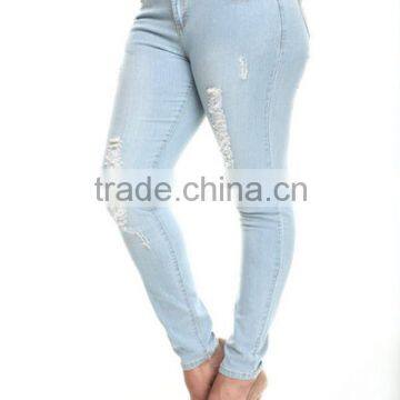 2014 wholesale china jean fabric fashion woman denim jean
