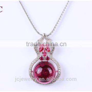 925 silver calabash essential oil silver pendant necklace wholesale