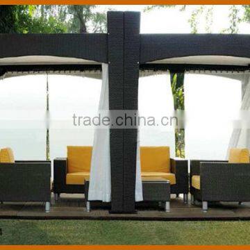 2016 Luxury Rattan Gazebo Curtain Covered