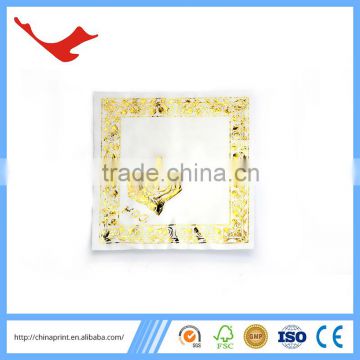 005 printing paper napkin with gold hot stamping