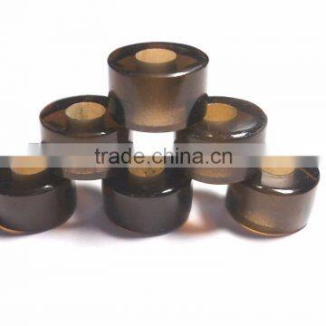AAA Smoky Color Quartz Smooth Handmade Big Hole Tyre Beads