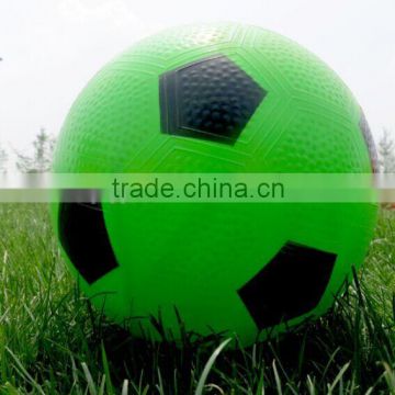 Bulk Green & Black Plastic Type PVC Soccer Balls For Promotion