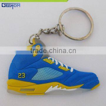 factory wholesale 3d promotional rubber running shoe keychain