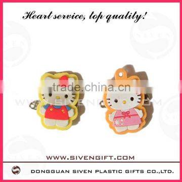 promotion pvc and silicone butterfly brooch