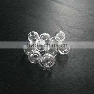 12mm Round Glass Beads Bottles With 2mm Open Mouth Transparent DIY Glass Pendant Charm Findings Supplies 3070076