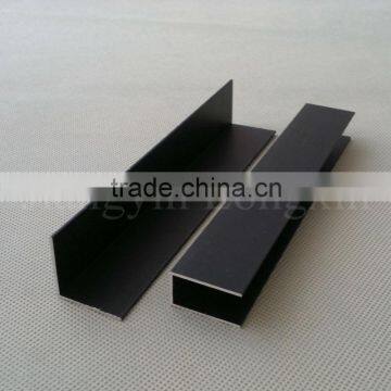 Black Anodized Aluminum Profile U-shape