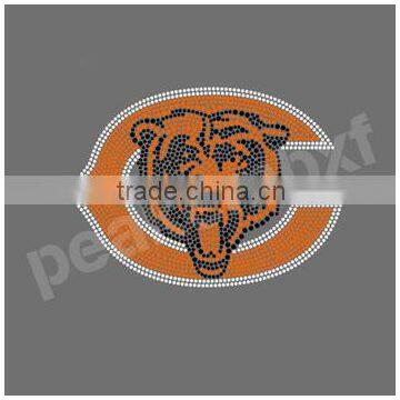 Chicago Bears hotfix rhinestone transfer motifs