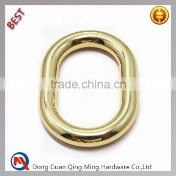 Gold Metal Oval O Ring For Bag Shoe Accessories