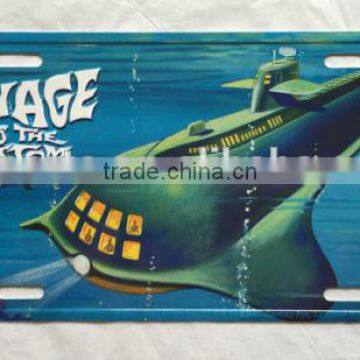 souvenir decor debossed 3d licnese plate