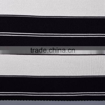 Nylon Viscose Polyester Spandex Stripe Knit Ponte Roma Fabric Yarn Dyed Fabric