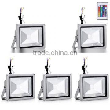 led rgb flood light 10w 20w 30w with IR or RF remote controller