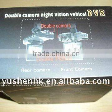 Dual cameras Vehicle Car DVR black box night vision dual lens 120 degree KA063-13