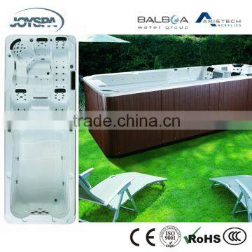 Acrylic 6M Above Ground Winter Swimming Pool Wood Pool with Hot Tub Zone JY8601