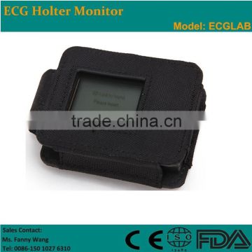 Hot Sale!!!CE Approved Advanced 3 channel mini 24/72/168-hour LCD ECG Holter recorder System with Premier Holter Software-ECGLAB