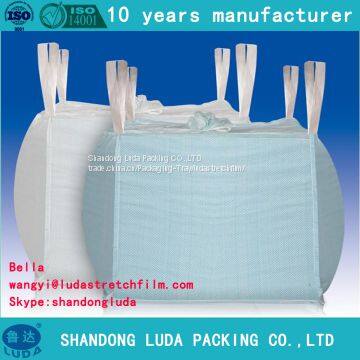 100% raw material Skirt Top Bulk Bag pp woven 1 ton big bag with printing