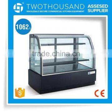 Back Door Opened 990 L 4 Shelf Refrigerated Display Cake Case