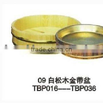 wooden pot