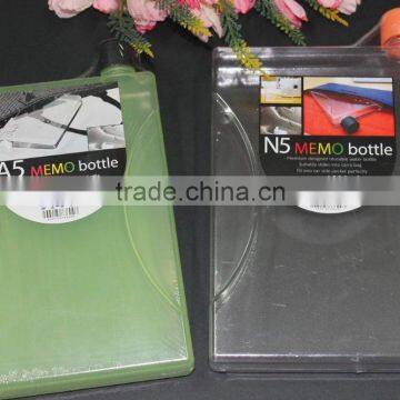 A5 850ml Flat Transparent Memo Water Bottle, N5 1000ml Memo Water Bottles, 2016 Design Memo Water Bottle! photo-3