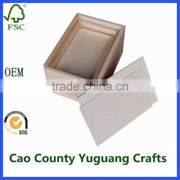 Sliding Wooden Storage Box Large Wood Keepsake Box Jewellery Safe Box photo-2