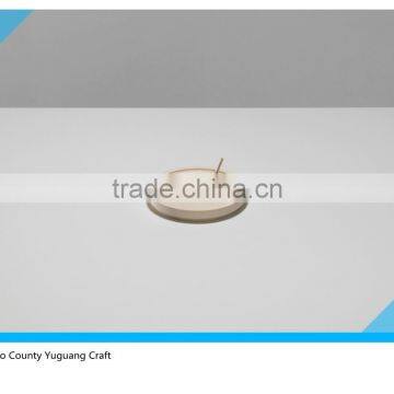 Set of 4 Round Natural Wooden Plates for Food photo-3