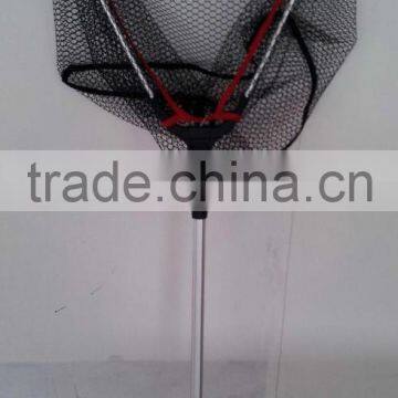 2015 fishing net coated rubber mesh tele landing net