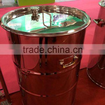 Stainless Steel Drum With Clamp Lid and With Folding Handle on Both Side photo-3