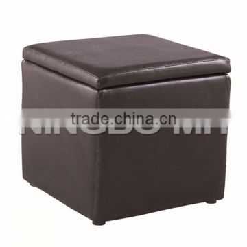 Folding Storage Ottoman Black Foot Rest Stool Footrest