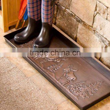 Copper Colored Paint Finish Metal Boot Tray