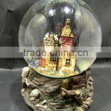 Novelty Halloween Resin Musical Snow Globe photo-2