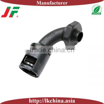 Black quickly install pipe fitting for cable wire conect