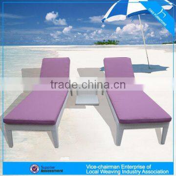 A - modern patio furniture beach sun lounger white wicker lounger CF698L