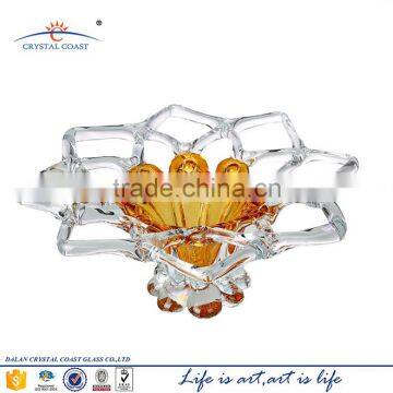 Hand Made Clear Cored Cheap Crystal Fruit Plate