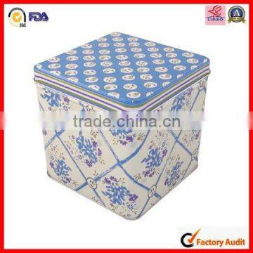 FDA Test Square Fancy Print Holiday Gift Tin Box photo-2