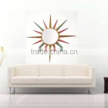 Sun Shape Decorative Multicolor Wall Mirror photo-2