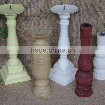 Colorful Decorative Tall Wooden Candle Holders for Weddings photo-2