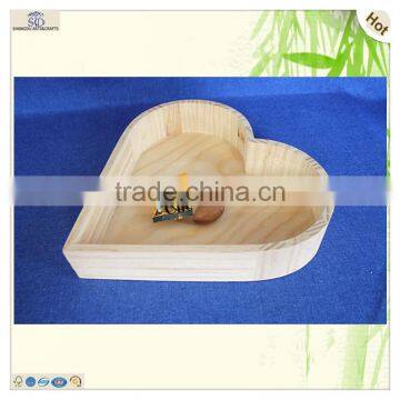 Heart Shaped Pine Wood Dressing Craft Tray photo-4
