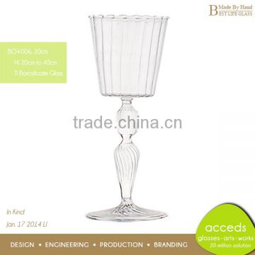 Hiqh End Borosilicate Glass Wedding Candle Holder