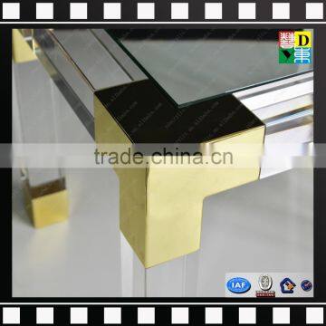 High Transparent Acrylic Coffee Table Frames PMMA Side Table 2 Layers Table With Metal From China Manufacturer photo-3