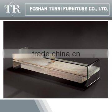 Latest Design Iran Travertine Marble TV Stands Glass Top photo-4