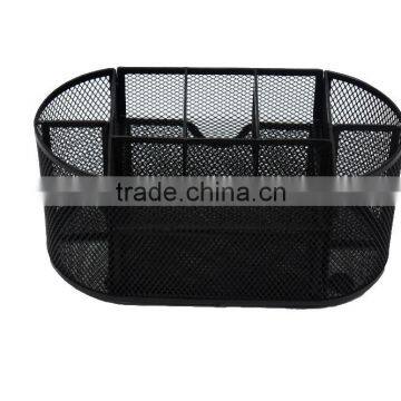 Black Multi-function Metal Mesh Name Card Collection Oval Suppiles Caddy photo-3