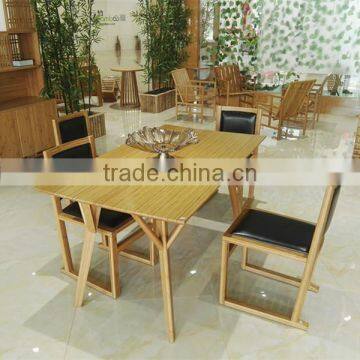 2016 new design china ecofriendly bamboo modern dining room table set